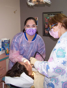 A patient receives care